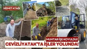 Muhtar Mehmet Yanık kazma küreği kaptı! Cevizliyatak Mahallesi’nde hizmet atağı!