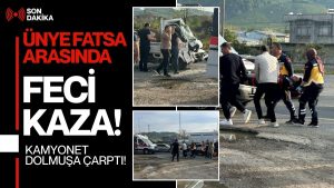 Ünye-Fatsa Karayolu’nda Korkutan Kaza: Kamyonet Dolmuşa Çarptı, Yaralılar Var!