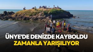 Ünye’de Denize Giren Kişi Akıntıya Kapılarak Kayboldu!