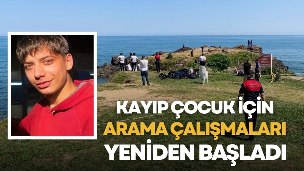 Ünye’de Denizde Kaybolan 17 Yaşındaki Aytekin Ergin’i Arama Çalışmaları İkinci Gününde
