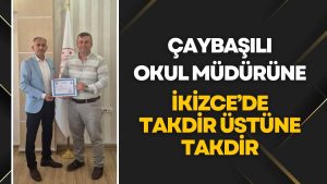 Çaybaşılı Eğitimci Fatih Tepegöz’e İkizce’de Üstün Başarı Takdiri