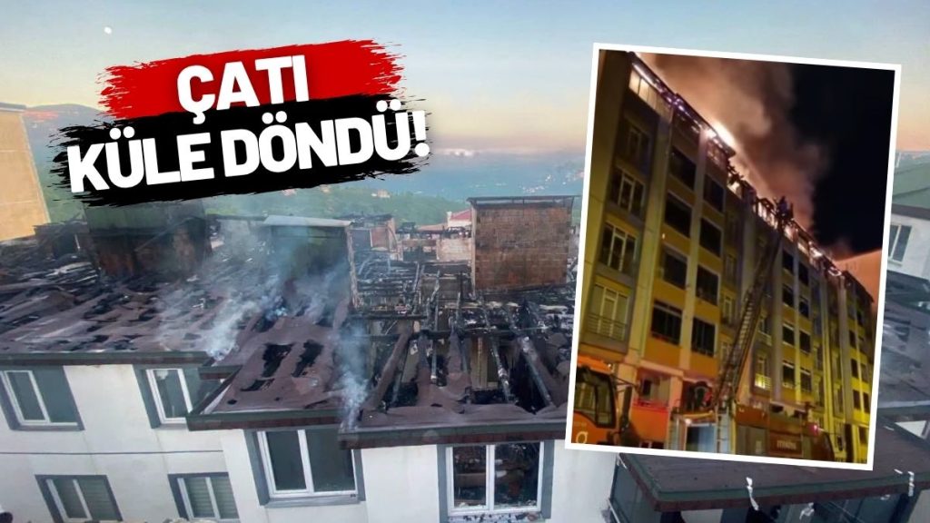 Korkutan Çatı Yangını: Çatı Küle Döndü