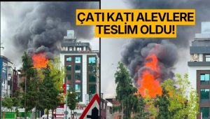 Trabzon Araklı’da Çatı Katı Alevlere Teslim Oldu!