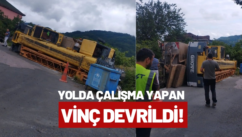 Vinç Devrildi! 1 Kişi Yaralandı!