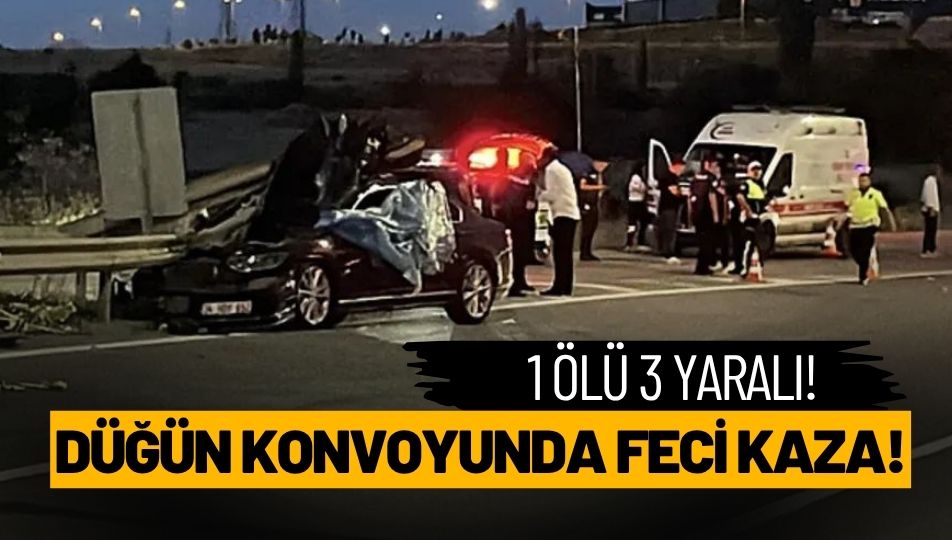 DÜĞÜN KONVOYUNDA KATLİAM GİBİ KAZA: ANNE HAYATINI KAYBETTİ, 3 YARALI!