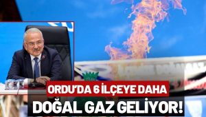 ORDU’DA DOĞALGAZ AĞI 19 İLÇEYE YAYILIYOR