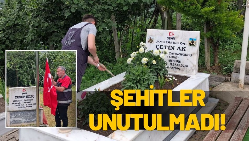 Ordu’da Şehit Mezarlarında Temizlik ve Düzenleme Çalışması Yapıldı