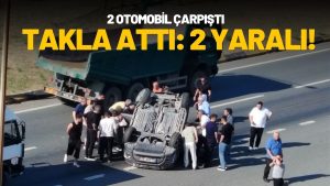 İki Otomobil Çarpıştı: 2 Kişi Ağır Yaralandı!