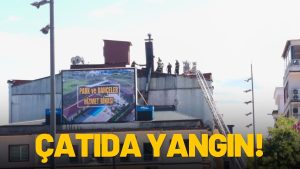 Ünye Cumhuriyet Meydanı’nda Çatı Yangını Paniği