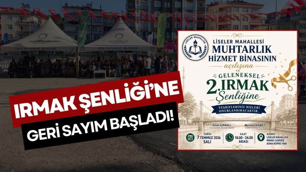 Ünye 2. Irmak Şenliği İle Çoşacak! Geri Sayım Başladı!