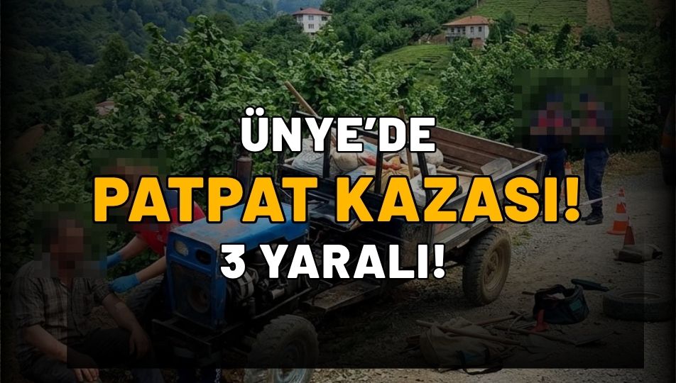 Ünye’de Pat Pat Devrildi: 3 Kişi Yaralandı