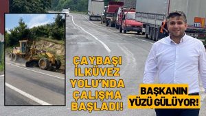 Çaybaşı-İlküvez Yolunda Asfalt Çalışmaları Başladı