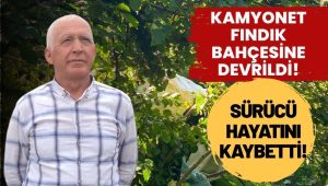 Kamyonet Fındık Bahçesine Devrildi: 1 Kişi Hayatını Kaybetti