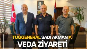 Başkan Tavlı’dan Tuğgeneral Sadi Akman’a veda ziyareti