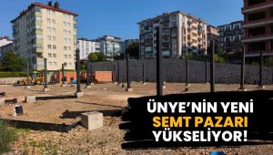 Ünye’de Yeni Kapalı Semt Pazarı Projesinde Sona Yaklaşıldı