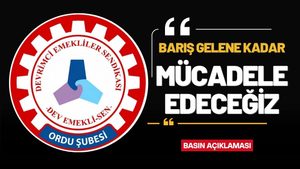 Dev Emekli-Sen Ordu’dan Dünya Barış Günü Açıklaması