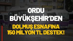 Ordu Büyükşehir Belediyesi’nden Dolmuş Esnafına Can Suyu: 150 Milyon TL Destek