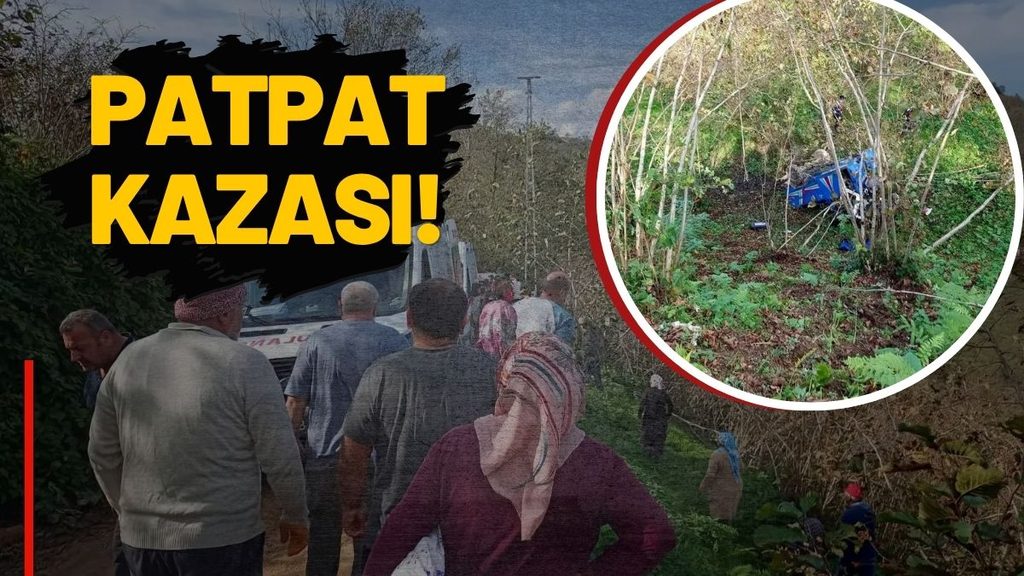 KORKUTAN PATPAT KAZASI: FINDIK BAHÇESİNE YUVARLANDI, YARALILAR VAR!