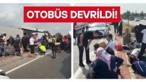 Yolcu Otobüsü Devrildi! Yaralılar Var!